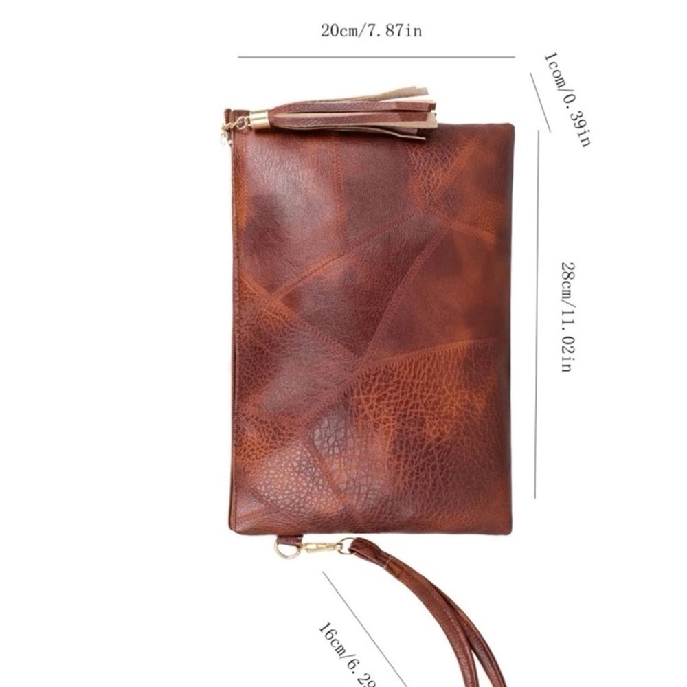 Medium Square Bag Embossed Detail Wristlet - Picture 7 of 7